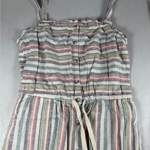 Toad & Co Taj Hemp Striped Strappy Jumpsuit XS